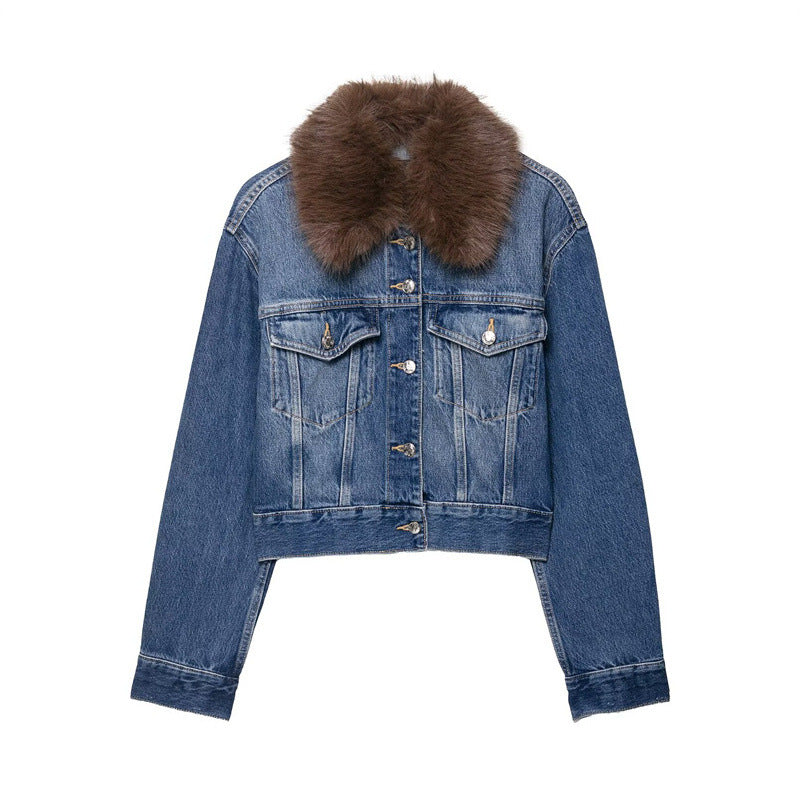 Women's Casual Loose Stylish Design Long Sleeve Denim Jacket Picture Color All Products