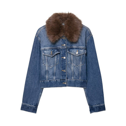 Women's Casual Loose Stylish Design Long Sleeve Denim Jacket Picture Color All Products