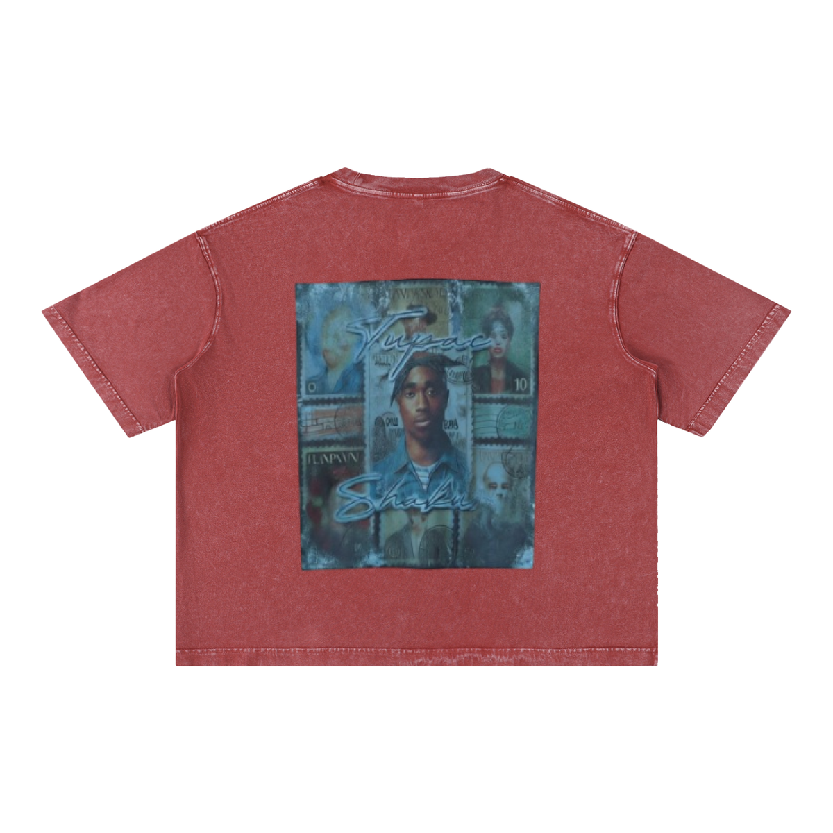Mineral Wash Boxy Cotton T-Shirt For Men | MuddyStock Originals Red