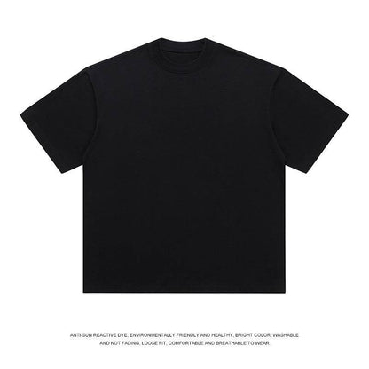 T-shirt Men's Loose Solid Color Bottoming Shirt Black MuddyStock