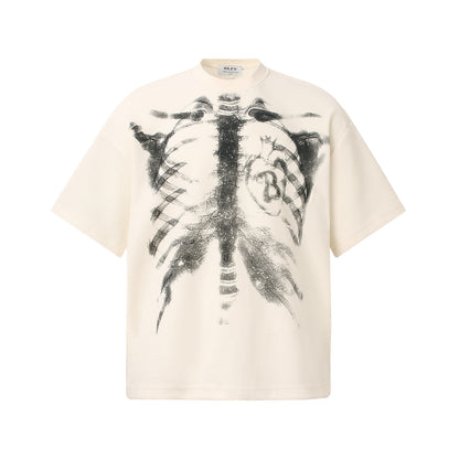 Retro Street Loose-fit T-shirt For Men Apricot