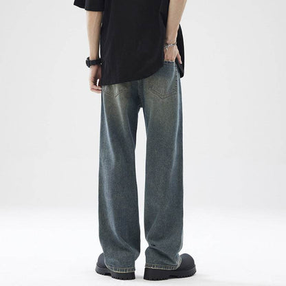 Washed Distressed Loose Jeans For Men MuddyStock