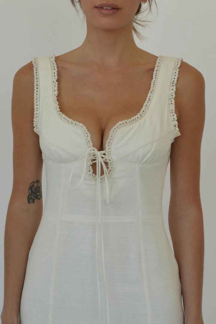 European And American Lace Strapping Backless Dress For Women MuddyStock