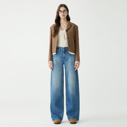 Women's High-waist Mopping Pants Turkey Blue All Products