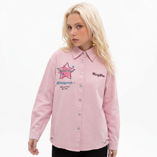 Five-pointed Star Long-sleeved Shirt For Women