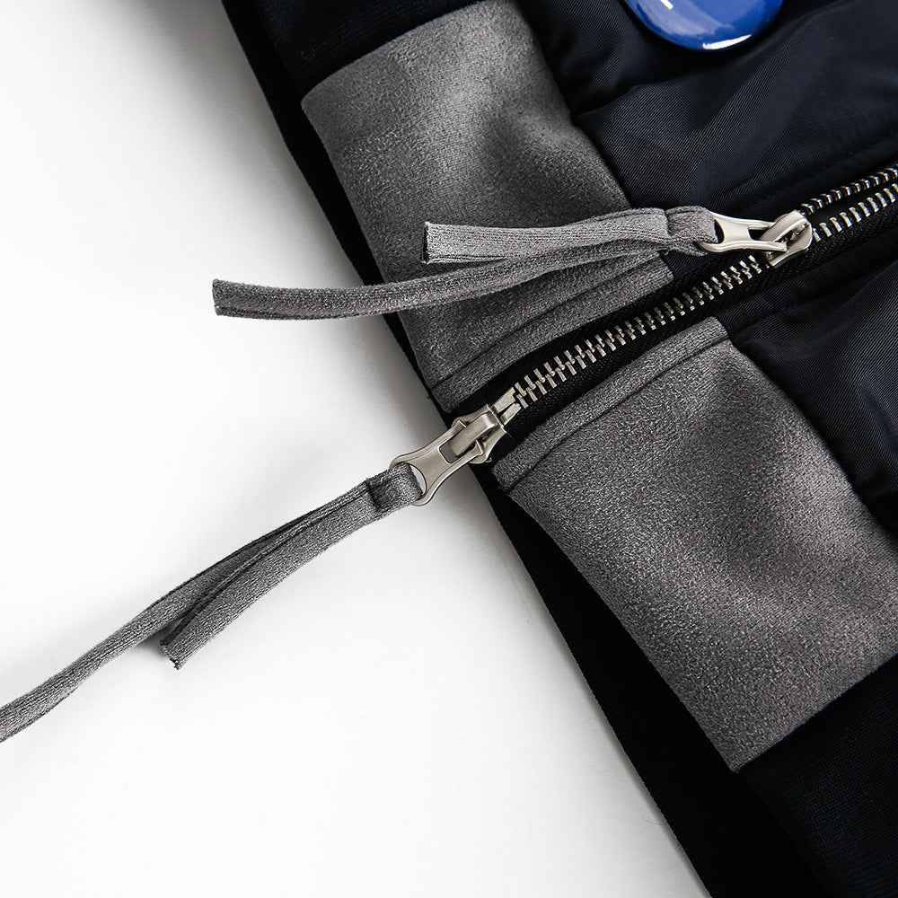 Badge Decoration Double-headed Zipper Baseball Jacket For Men And Women MuddyStock