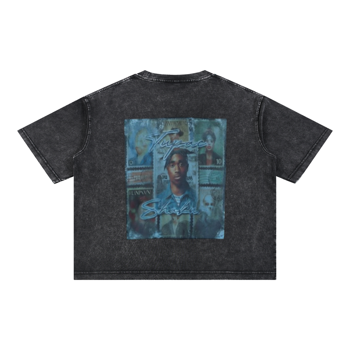 Mineral Wash Boxy Cotton T-Shirt For Men | MuddyStock Originals Black