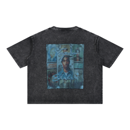 Mineral Wash Boxy Cotton T-Shirt For Men | MuddyStock Originals Black