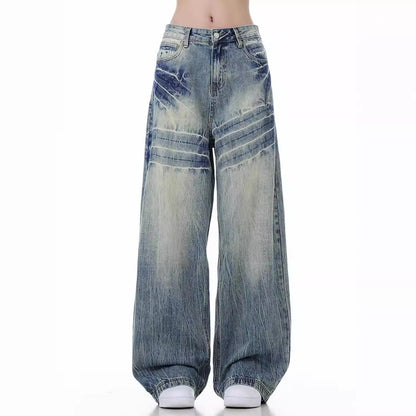 Loose Wide Leg American High Street Jeans For Men And Women All Products