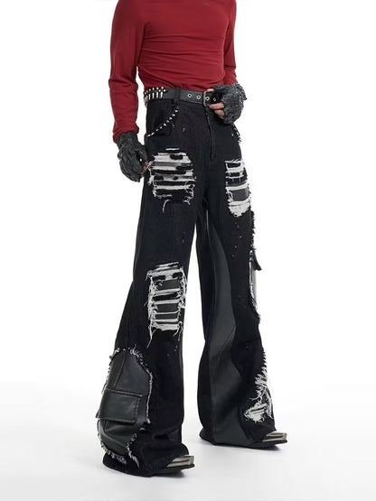 Retro Rivet Stitching Skinny Jeans For Men