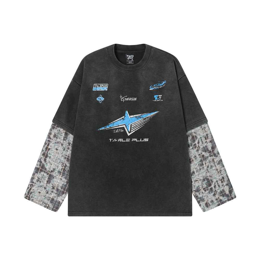 Men's Printed Streetwear T-shirt Black