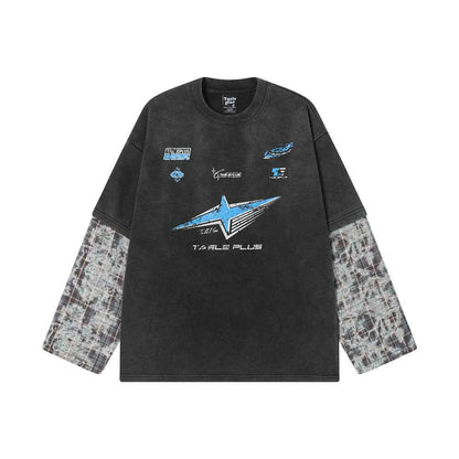 Men's Printed Streetwear T-shirt Black