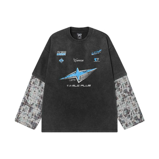 Men's Printed Streetwear T-shirt Black