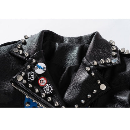 European And American Motorcycle Leather Jacket For Women
