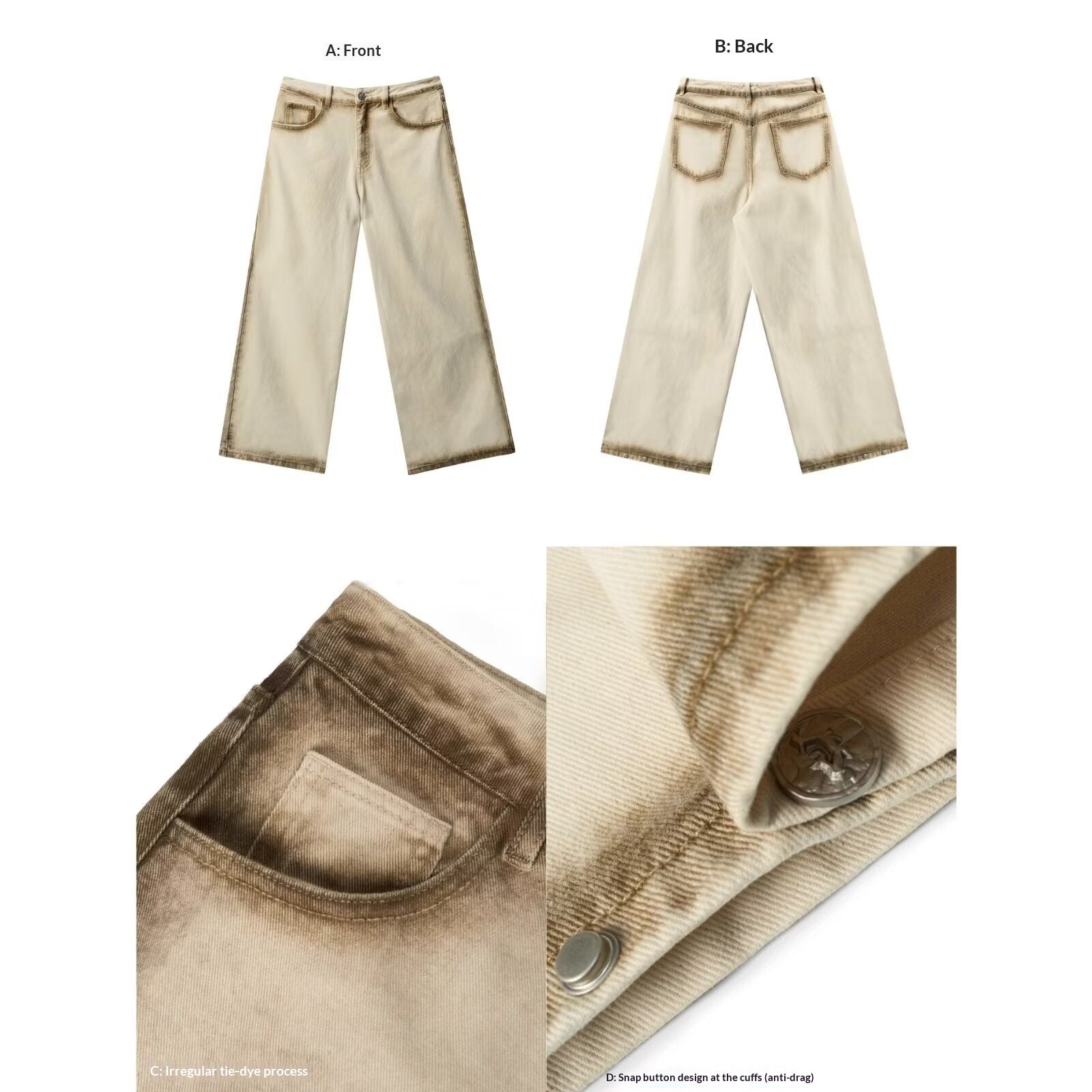 Loose Straight Retro Street Floor-length Pants MuddyStock