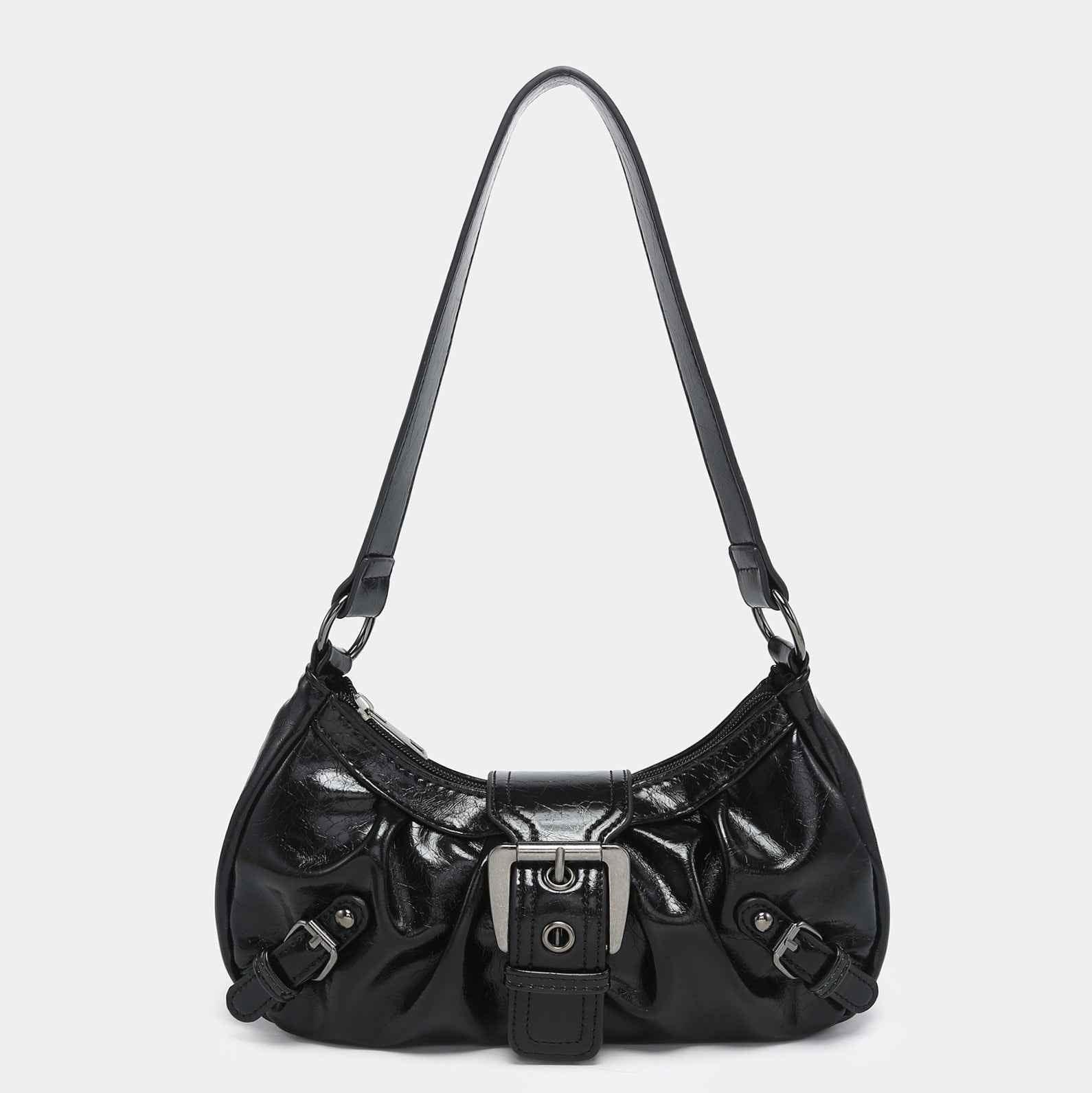 Women's Vintage Two-tone Shoulder Bag Black null