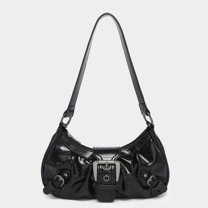 Women's Vintage Two-tone Shoulder Bag Black null