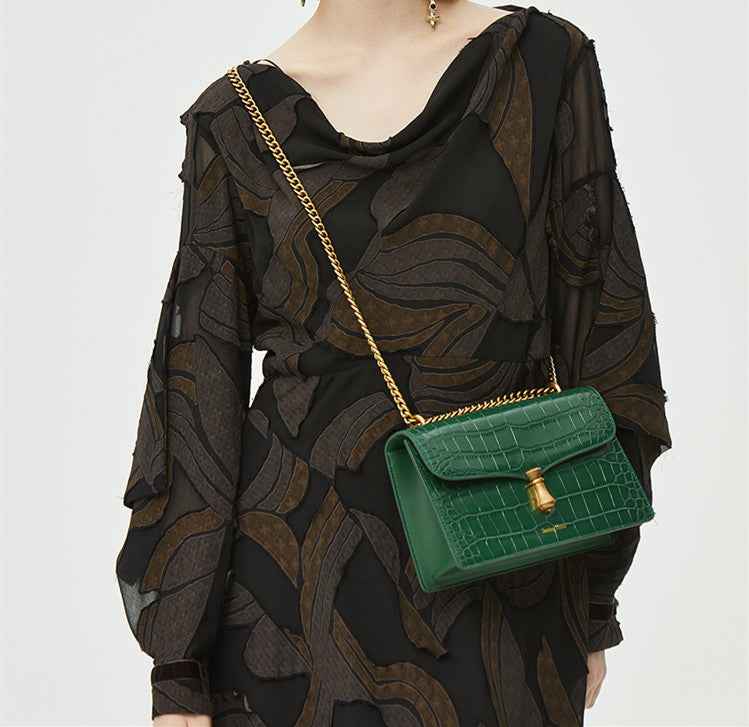 Niche Leather Women's One-shoulder Messenger Chain Bag null