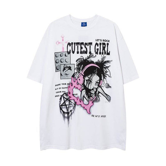 Cartoon Animation Printed Short Sleeve Women MuddyStock