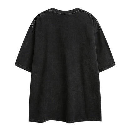 Fashion Flower Letter Print Short-sleeve For Men And Women MuddyStock