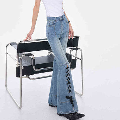 Women's Skinny High Waist Casual Pants Blue