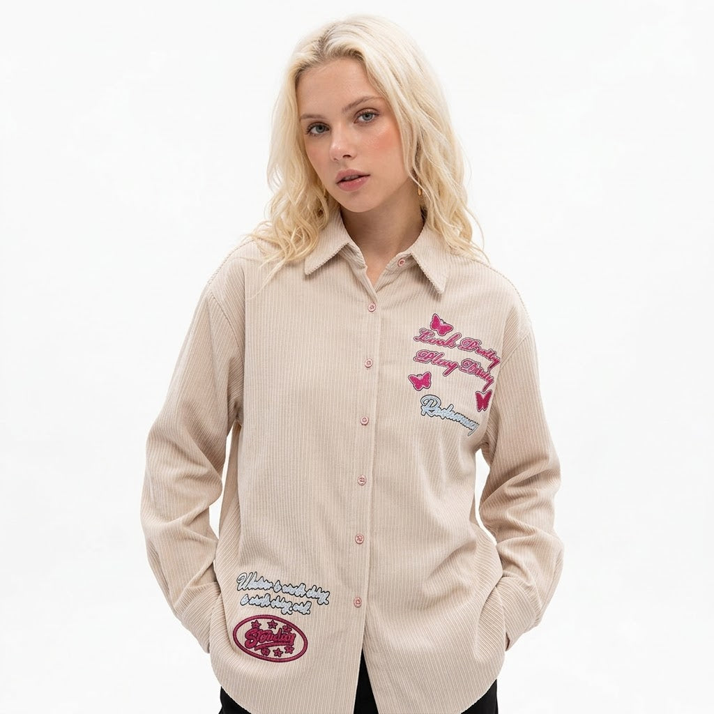 Letter Butterfly Loose Cool Shirt For Women