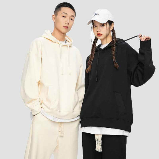 American Retro Loose Fleece Padded Hoodie For Men And Women MuddyStock