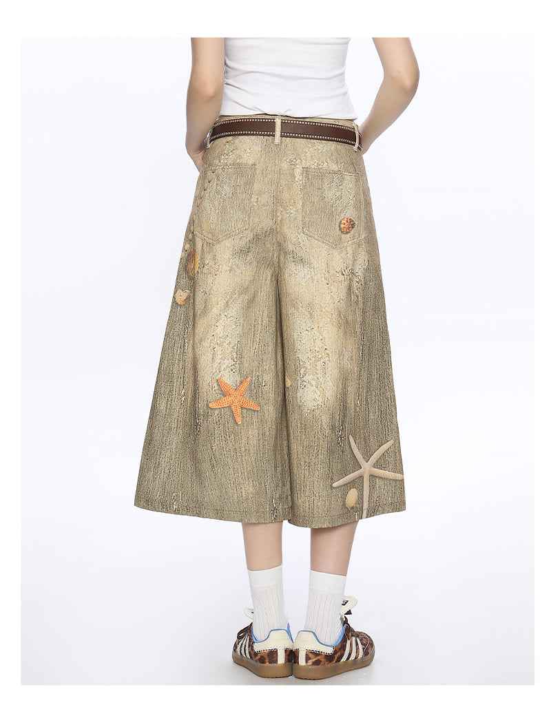 Women's American-style Retro Cropped Pants MuddyStock