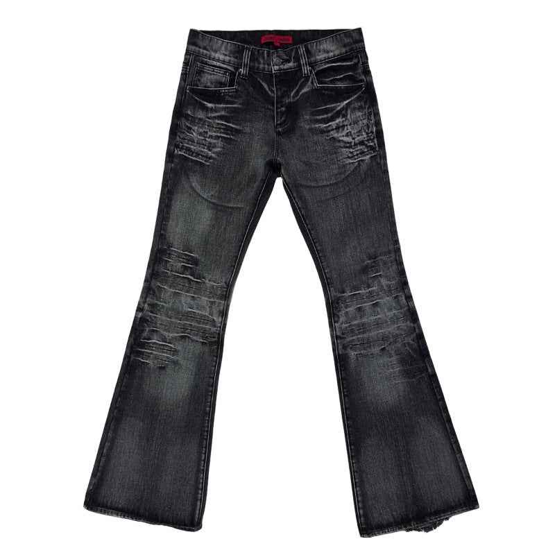 New Slightly Flared Vintage Jeans For Men Black MuddyStock
