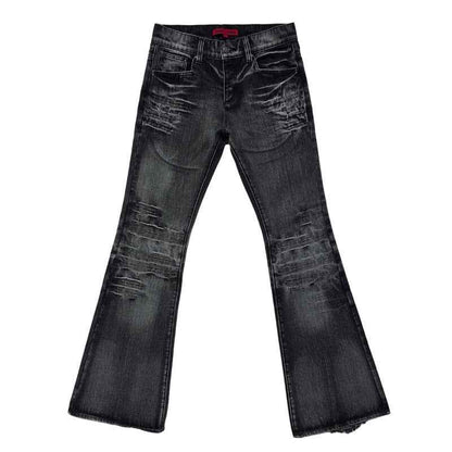 New Slightly Flared Vintage Jeans For Men Black MuddyStock