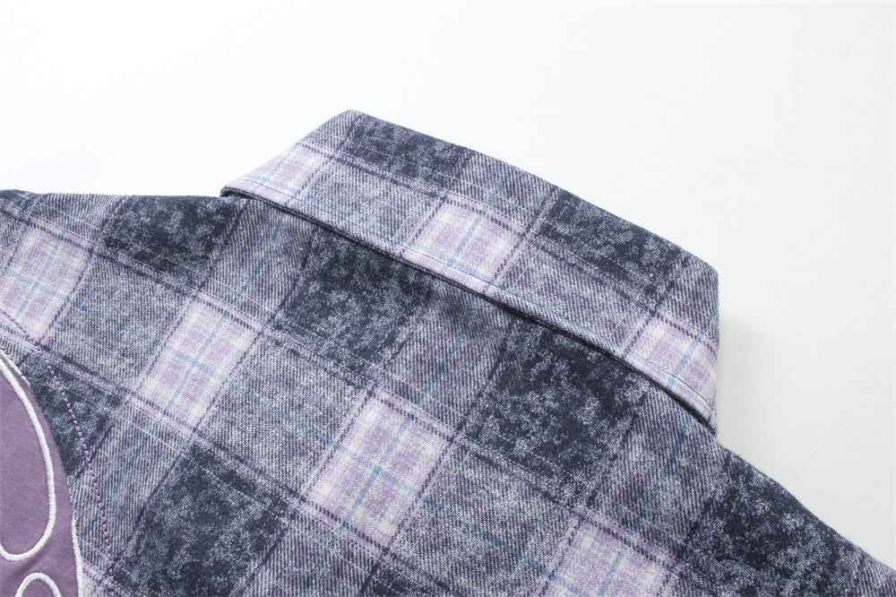 Plaid Long-sleeved Shirt For Women null