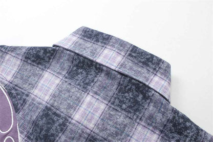 Plaid Long-sleeved Shirt For Women null