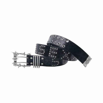 Double-needle Punk Buckle Street Hip-hop Belt