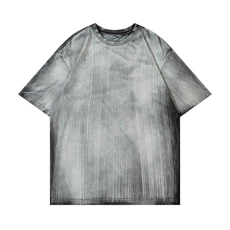 Men's Punk Waste Soil Washed And Worn T-shirt null