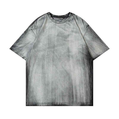Men's Punk Waste Soil Washed And Worn T-shirt null