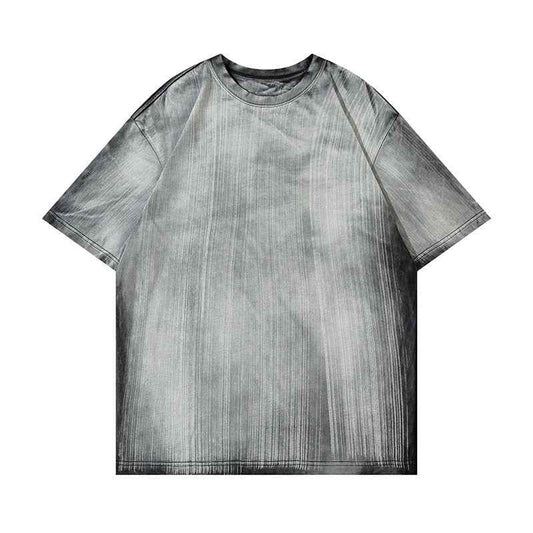 Men's Punk Waste Soil Washed And Worn T-shirt null