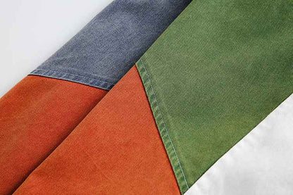 Irregular Color Contrast Patchwork Jacket For Women MuddyStock