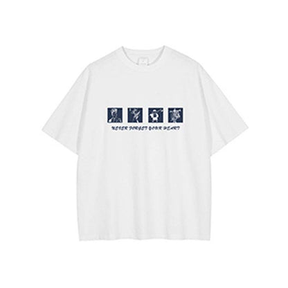 Fashion Summer Cotton Short Sleeve T-shirt Men White MuddyStock