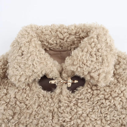 Women's Fashion Polo Collar Long Sleeve Fleece Jacket All Products