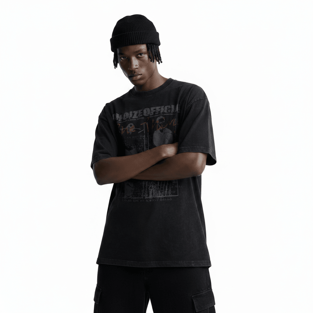 Character printed vintage short sleeved t-shirt for men | MuddyStock Originals