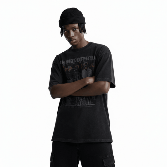 Character printed vintage short sleeved t-shirt for men | MuddyStock Originals