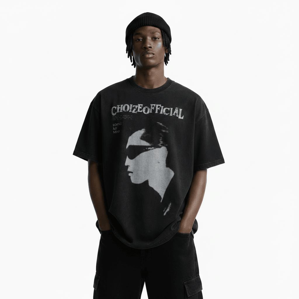 Character print distressed short sleeved t-shirt for men | MuddyStock Originals