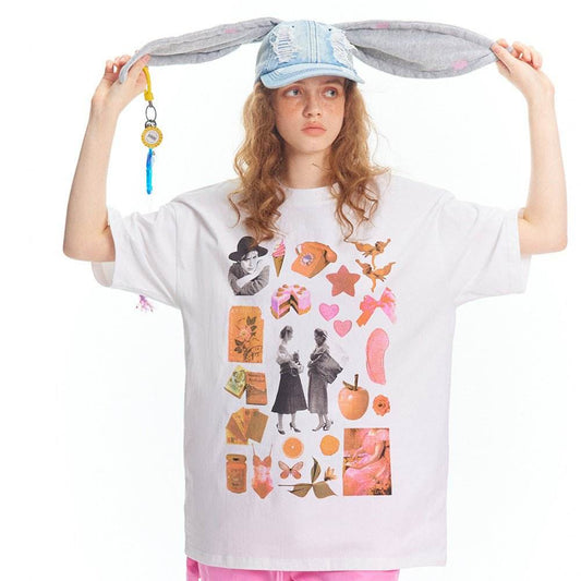 Creative Printing Cotton Short Sleeve Women MuddyStock