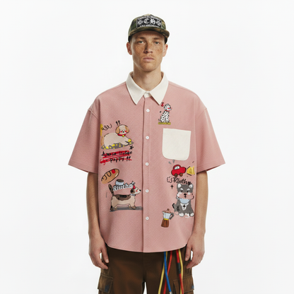 Vintage Puppy Waffle Shirt For Men | MuddyStock Originals