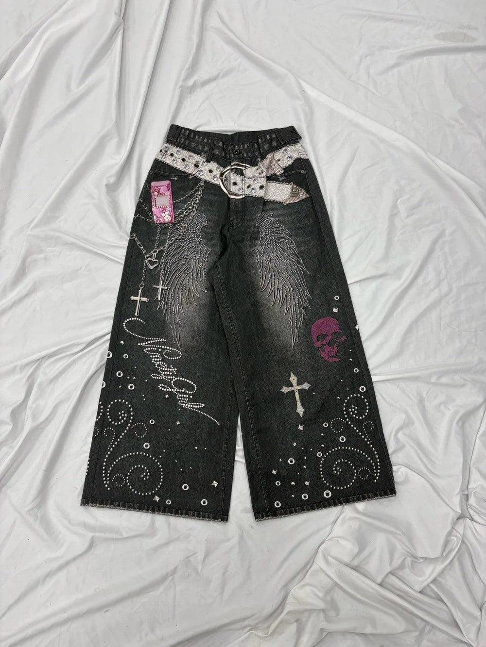 Retro Washed Jeans For Women Black All Products