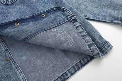 Leaf Embroidery Contrast Color Lapels Jacket For Men And Women MuddyStock