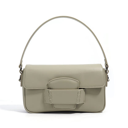 Casual Leather Handbag Bag For Women Jungle Green 25X8X14cm