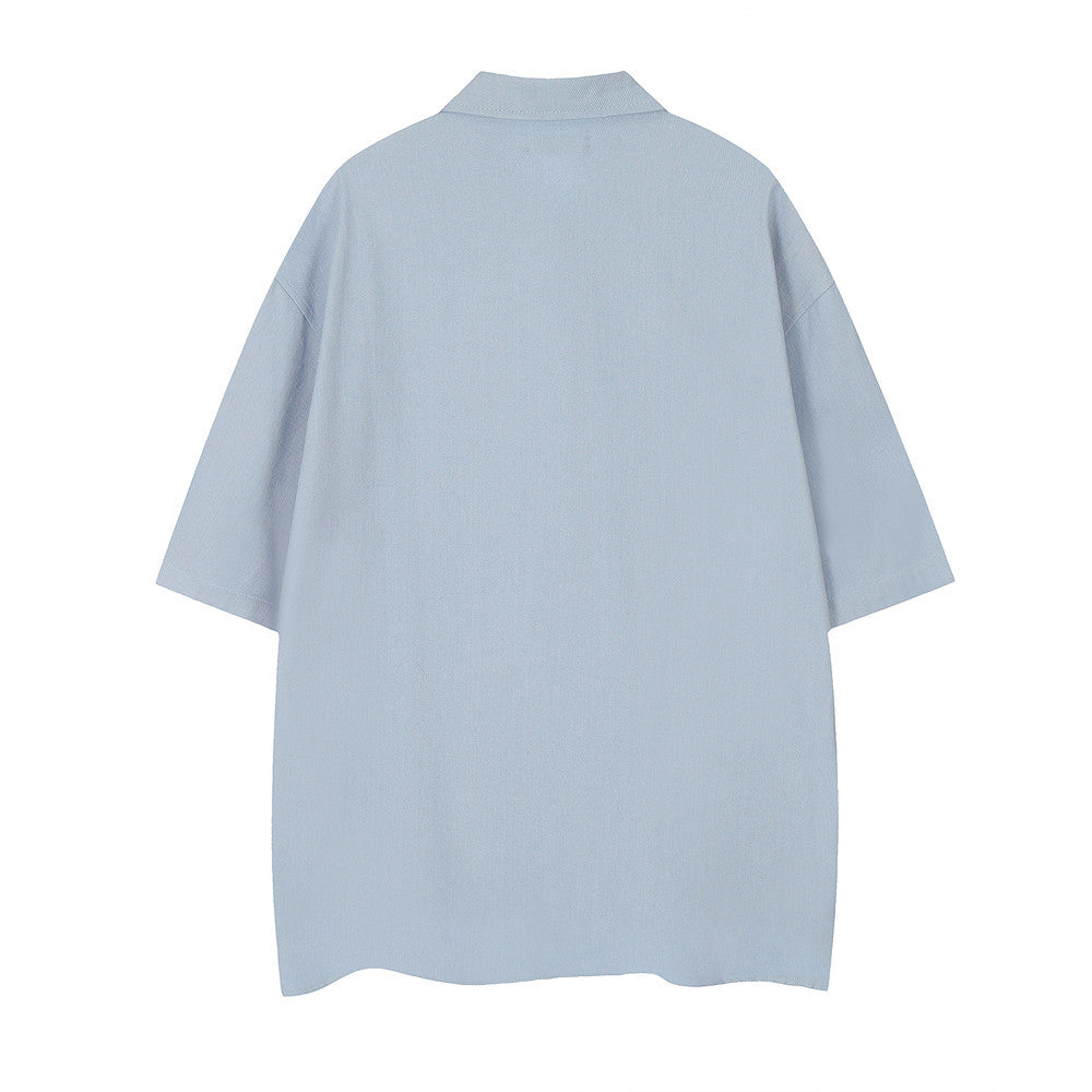 Loose Casual Polo Collar Summer Shirt For Men
