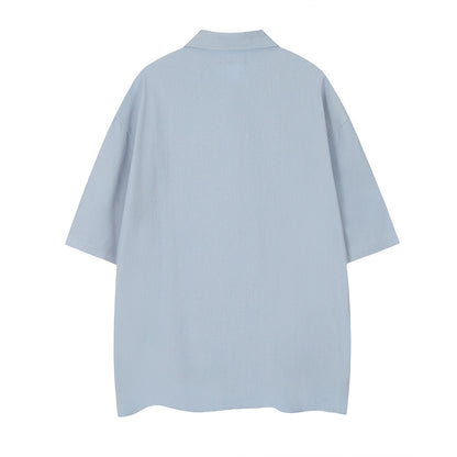 Loose Casual Polo Collar Summer Shirt For Men
