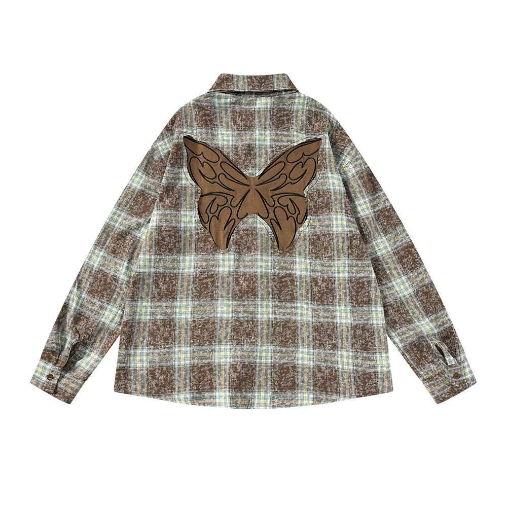 Plaid Long-sleeved Shirt For Women null